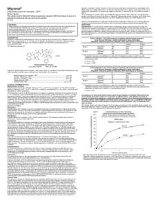 Migranal®  (dihydroergotamine mesylate, USP) Nasal Spray  The solution used in Migranal® (dihydroergotamine mesylate, USP) Nasal Spray (4 mg/mL) is