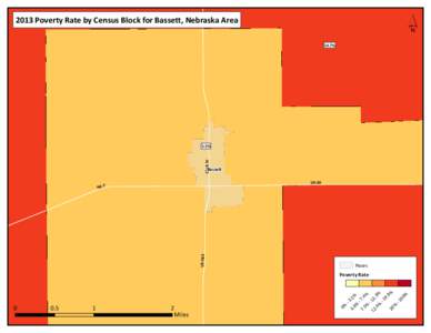 ´  2013 Poverty Rate by Census Block for Bassett, Nebraska Area 14.7%  Clark St