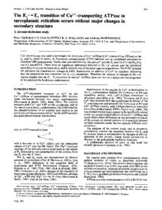 Biochem. J[removed], [removed]Printed in Great Britain[removed]The E1-E2 transition of Ca2+-transporting ATPase in sarcoplasmic reticulum occurs without major changes in