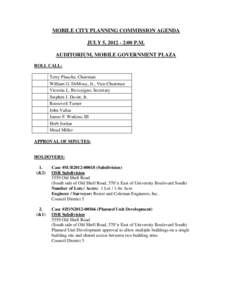 MOBILE CITY PLANNING COMMISSION AGENDA