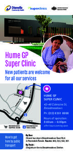 Hume GP Super Clinic RC ED