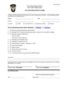 Microsoft Word - FFY 2015 Pre-Activity Form