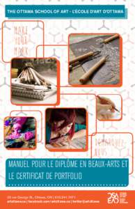 The Ottawa School of Art - L’École d’art d’Ottawa  make your mark