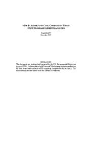 Surface mining / United States Environmental Protection Agency / Law / Environment / Government / 95th United States Congress / Coal mining in the United States / Surface Mining Control and Reclamation Act