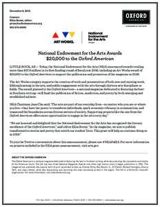 National Endowment for the Arts / Oxford American