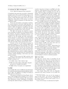 TUGboat, Volume[removed]), No. 3 A roadmap for TEX development TUG’s TEX Development Fund committee A foundation has generously provided a substantial outright grant and an equal matching grant to the TEX Users Group (