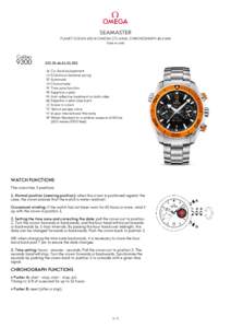 SEAMASTER PLANET OCEAN 600 M OMEGA CO-AXIAL CHRONOGRAPH 45.5 MM Steel on steel Caliber