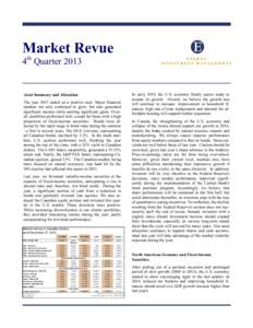 Market Revue 4th Quarter 2013 ETERNA INVESTMENT MANAGEMENT