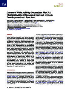 Genome-Wide Activity-Dependent MeCP2 Phosphorylation Regulates Nervous System Development and Function