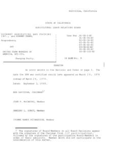 National Labor Relations Act / California Agricultural Labor Relations Act / Law / Bargaining unit / John C. Truesdale / The Blue Eagle At Work / National Labor Relations Board / United States / 74th United States Congress