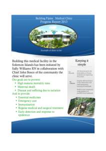 1J Building Pipisu Medical Clinic 2013 report