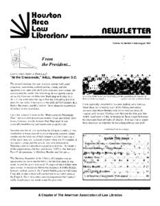 Hou1ton Arca Law Librarian1  nEWSLETTER