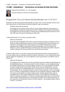 [removed] – Interpellation  Nahostreise von Bundesrat Didier Burkhalter[removed] – Interpellation