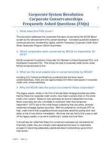 Microsoft Word - Corporate Conservatorship FAQs.docx