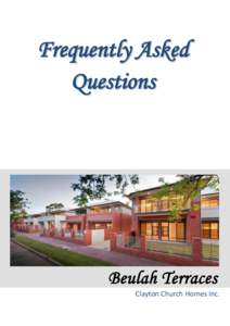 Frequently Asked Questions Beulah Terraces Clayton Church Homes Inc.