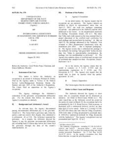 922  Decisions of the Federal Labor Relations Authority 66 FLRA No. 170