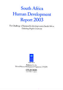 HDR - SOUTH AFRICA[removed]The Challenge of Sustainable Development