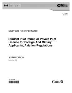 TP 11919E[removed]Study and Reference Guide  Student Pilot Permit or Private Pilot