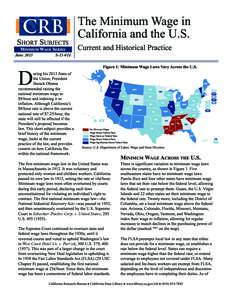 The Minimum Wage in California and the U.S.