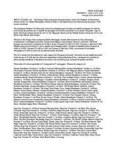 PRESS RELEASE EMBARGO: June 6, 2014, 9 pm Georgia Press Association JEKYLL ISLAND, GA. - The Georgia Press Association honored winners of the 2014 Freedom of Information Award and the 2014 Better Newspaper Contest on Fri