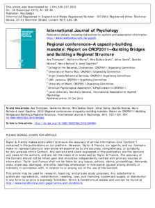 Behavior / Applied psychology / Caribbean / American Psychological Association / International psychology / Psychology / International Union of Psychological Science / Behavioural sciences