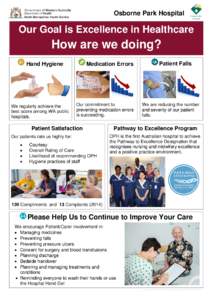 Osborne Park Hospital  Our Goal is Excellence in Healthcare How are we doing? Hand Hygiene