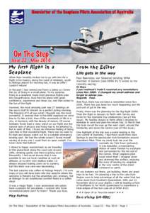 Newsletter of the Seaplane Pilots Association of Australia R Seaplane Pilots Association