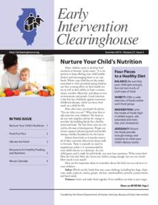 Early Intervention Clearinghouse http://eiclearinghouse.org  Summer 2014 • Volume 27, Issue 2