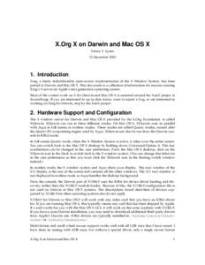 X servers / Mac OS X / Mach / Freedesktop.org / XDarwin / Graphical user interfaces / X11.app / X Window System / Darwin / Software / System software / Computer architecture