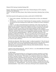 Microsoft Word - Minutes JCDL Steering Committee Meeting 2003 v2.doc