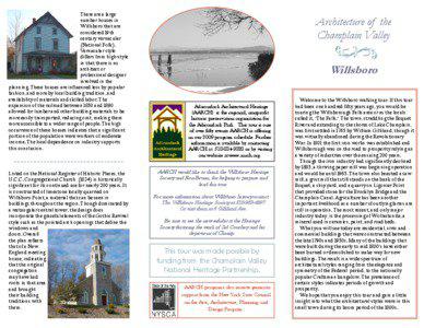 Visual arts / Willsboro /  New York / Boquet River / C. P. H. Gilbert / Sid Couchey / Georgian architecture / Gablefront house / American Craftsman / Gothic Revival architecture / Architectural styles / Architecture / Geography of New York