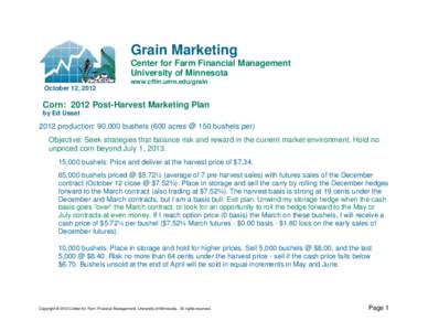 Microsoft Word - Corn 2012 Post-Harvest Plan