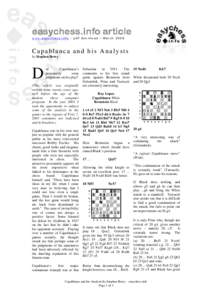 Siegbert Tarrasch / Ruy Lopez / Checkmates in the opening / World Chess Championship / Chess / Chess openings / Sicilian Defence