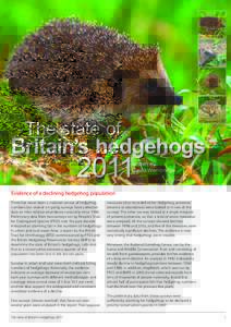 The state of  Britain’s hedgehogs 2011