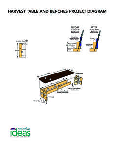 Harvest Table and Benches Project Diagram