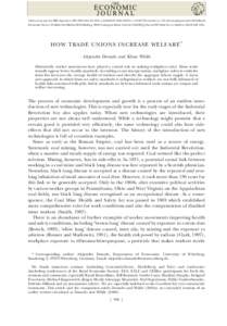 The Economic Journal, 122 (September), 990–1009. Doi: j02513.x. Ó 2012 The Author(s). The Economic Journal Ó 2012 Royal Economic Society. Published by Blackwell Publishing, 9600 Garsington Roa