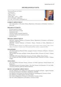 Updated SeptemberMICHELANGELO VASTA Department of Economics and Statistics University of Siena Piazza S. Francesco 7