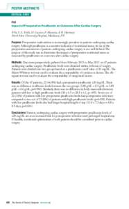 POSTER ABSTRACTS CRITICAL CARE P61 Impact of Preoperative Prealbumin on Outcomes After Cardiac Surgery P. Yu, S. L. Dellis, H. Cassiere, F. Manetta, A. R. Hartman