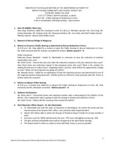 North Chicago School District 187 Special Independent Authority Meeting Minutes - March 20, 2014