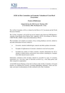 Business / Coral reefs / Professional studies / Economy / International Coral Reef Initiative / Marine ecoregions / Coral reef / Conservation biology / Great Barrier Reef / Inventory