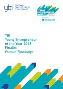 YBI Young Entrepreneur of the Year 2013 Finalist Prinson Thuraiaiya