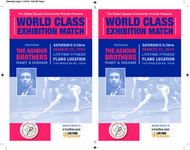 Ramy Ashour / Amr Shabana / World Open / North American Open / Nick Matthew / Jahangir Khan / Hisham Mohd Ashour / Jansher Khan / Thierry Lincou / Sports / Squash / Pashtun people