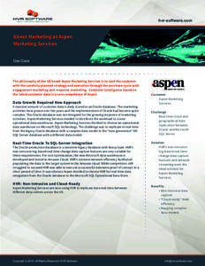 hvr-software.com  Direct Marketing at Aspen Marketing Services Use Case