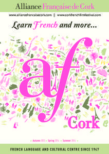 www.alliancefrancaisecork.com || www.corkfrenchfilmfestival.com  65 ye