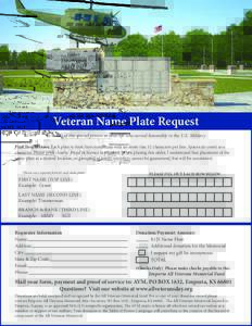 Grant Timmerman ARMY SGT The All Veterans Memorial Tablet of Honor Program