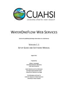 Microsoft Word - HydroServerWaterOneFlow1.1SoftwareManual_8[removed]docx