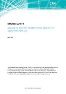 Guide to security doorsets locking hardware