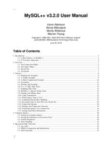 Computing / SQL / Column / Michael Widenius / MySQL Workbench / MySQL Cluster / MySQL / Software / Data management