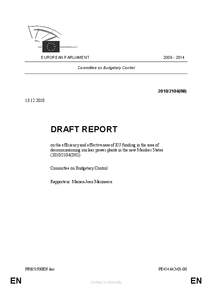 [removed]EUROPEAN PARLIAMENT Committee on Budgetary Control[removed]INI)