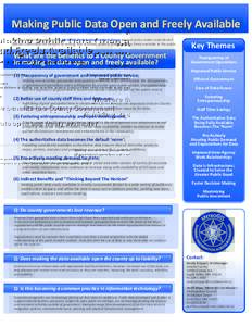 Making Public Data Open and Freely Available This fact sheet is provided by the MetroGIS Data Producers Work Group to assist policy makers and elected oﬃcials understand the beneﬁts of making non-sensitive, publicly-